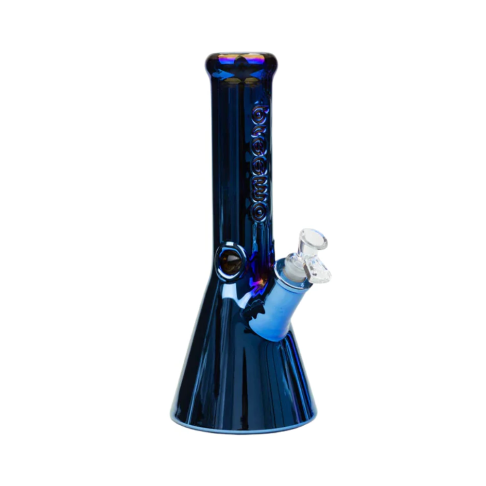 12" 9mm Preemo Glass Ion Plated Beaker - Blue-Purple