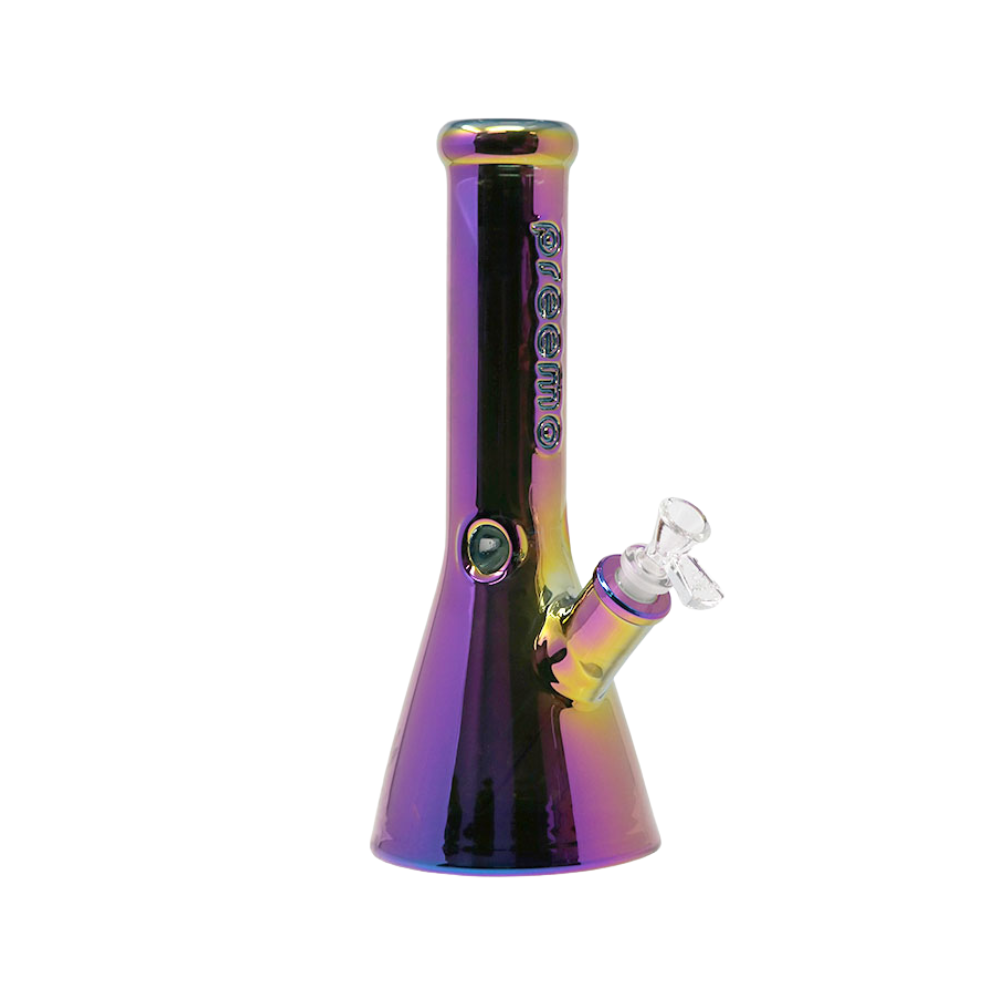 12" 9mm Preemo Glass Ion Plated Beaker - Purple-Red