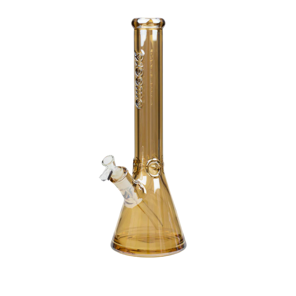 16" 9mm Preemo Glass Ion Plated Beaker - Champagne