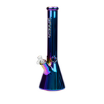 16" 9mm Preemo Glass Ion Plated Beaker - Blue-Purple