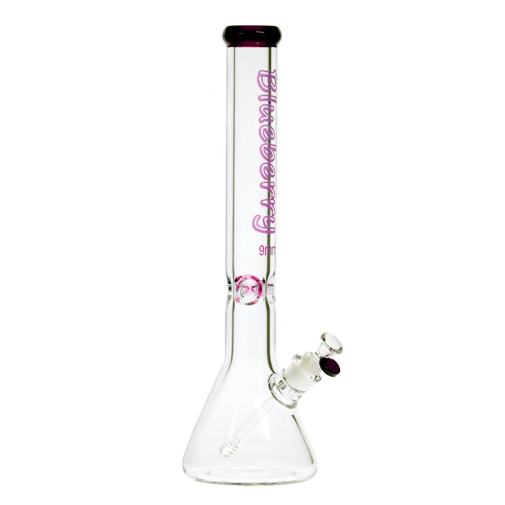 18" 9mm Blueberry Classic Beaker Bong - Pink