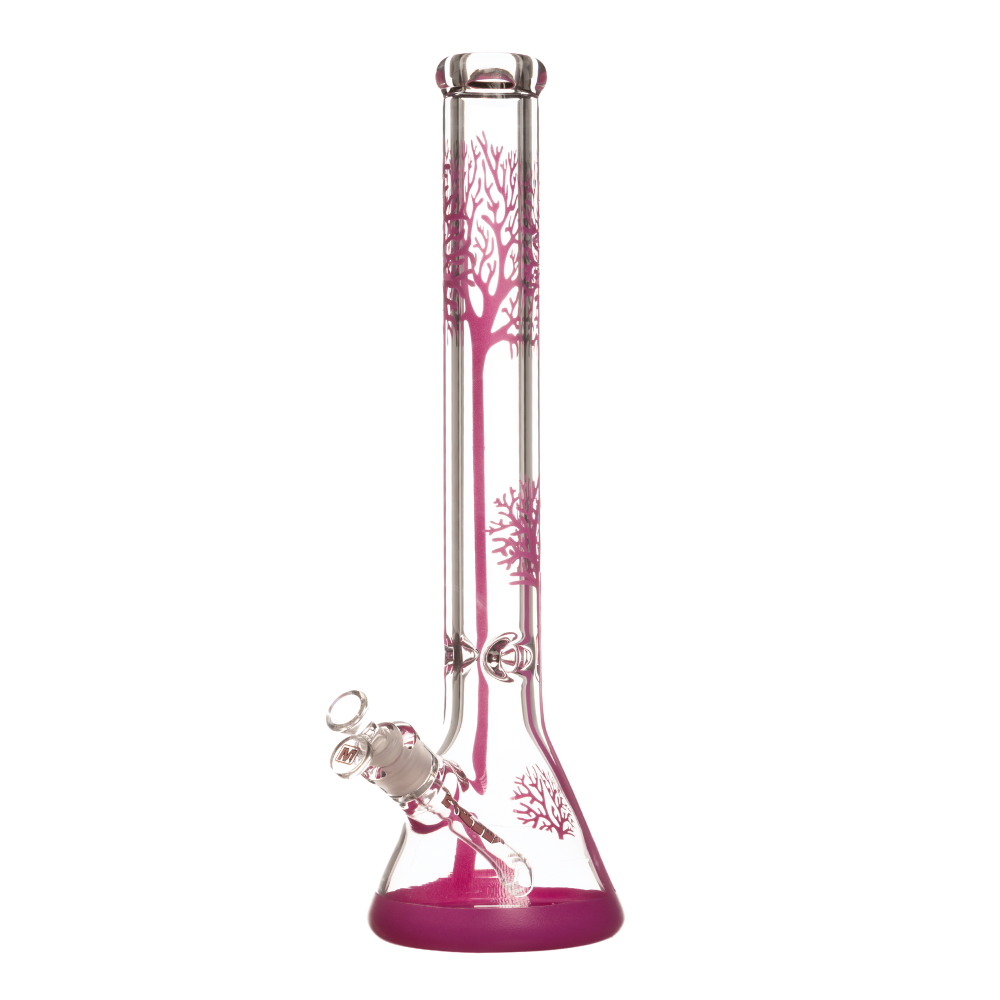 18" 9mm Marley Clear Tree Beaker - Pink