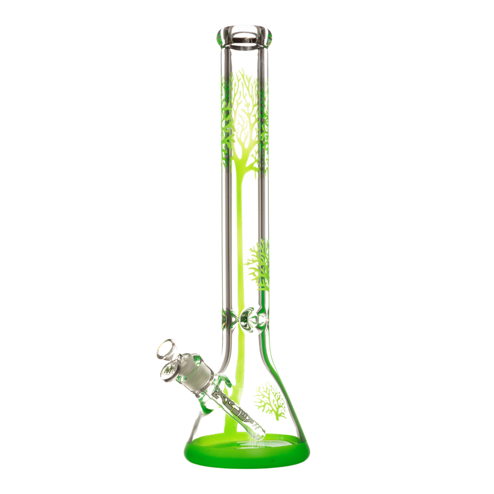 18" 9mm Marley Clear Tree Beaker - Green