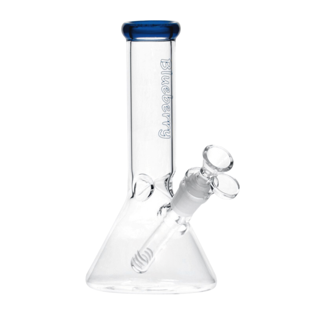 8" Blueberry Mini Beaker Bong - Milk Blue