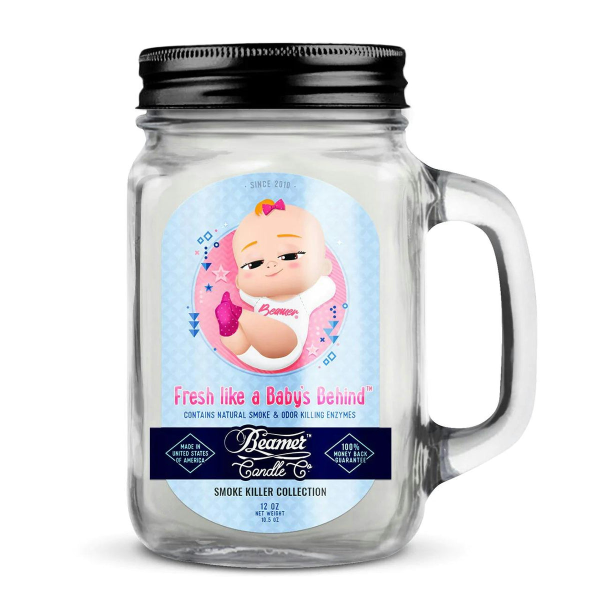 Beamer Smoke Killer Collection Candle - 12oz - Fresh Like a Baby's Behind