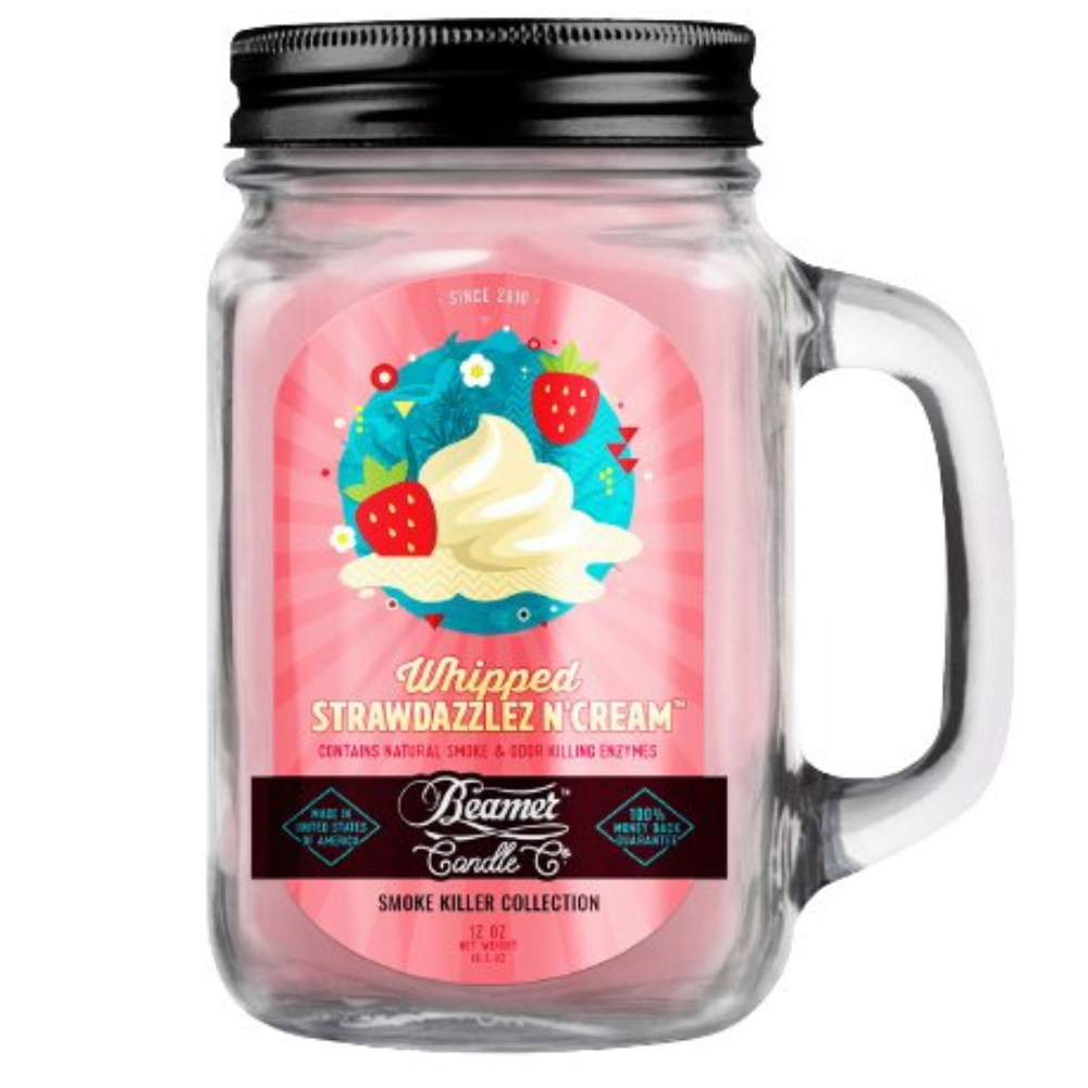 Beamer Smoke Killer Collection Candle - 12oz - Whipped Strawdazzlez N Cream