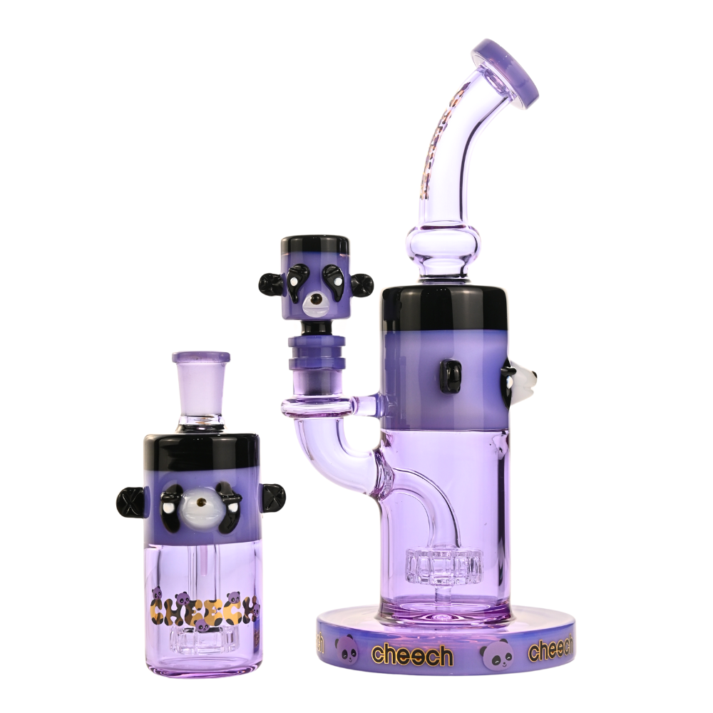 10" Cheech Panda Bong w/ Ash Catcher - Purple